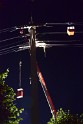 Koelner Seilbahn Gondel blieb haengen Koeln Linksrheinisch P995